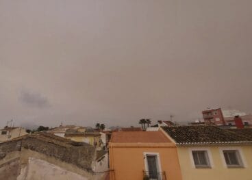 Ambiente cargado del polvo en suspensión