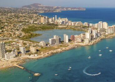 banys de la reina de calp a vista de dron