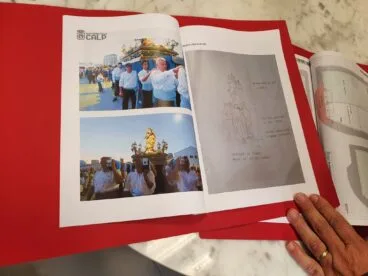 Boceto orientativo de la escultura a la Virgen del Carmen en Calp