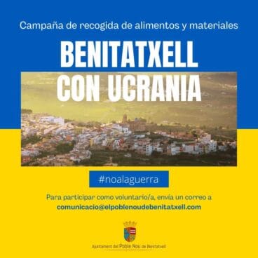 campana de ayuda al pueblo ucraniano desde benitatxell