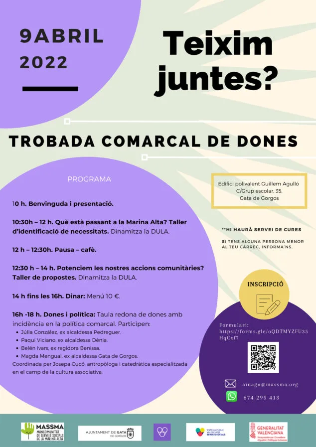 La MASSMA organiza un encuentro de mujeres en Gata para hacerlas partícipes de la política comarcal 1 Imagen: Cartel del Encuentro de Mujeres de la Massma
