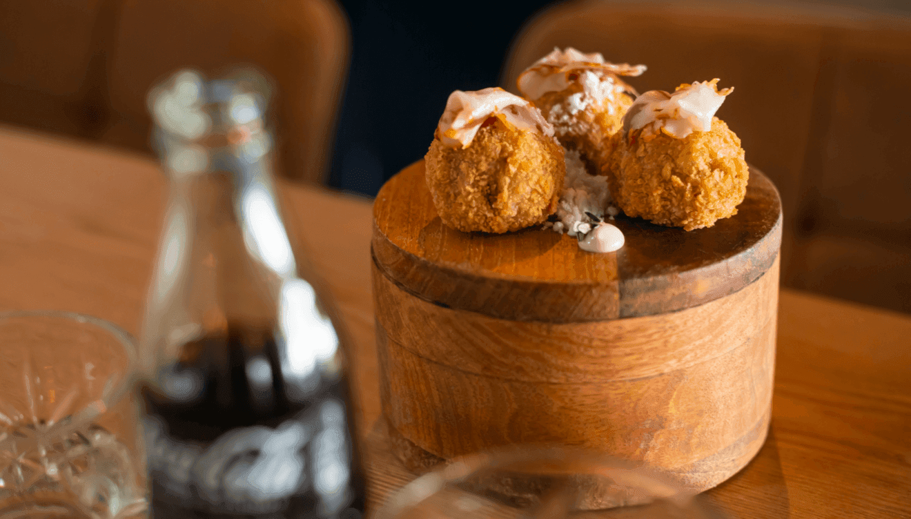 Cremosas y ligeras croquetas Cochinita Pibil