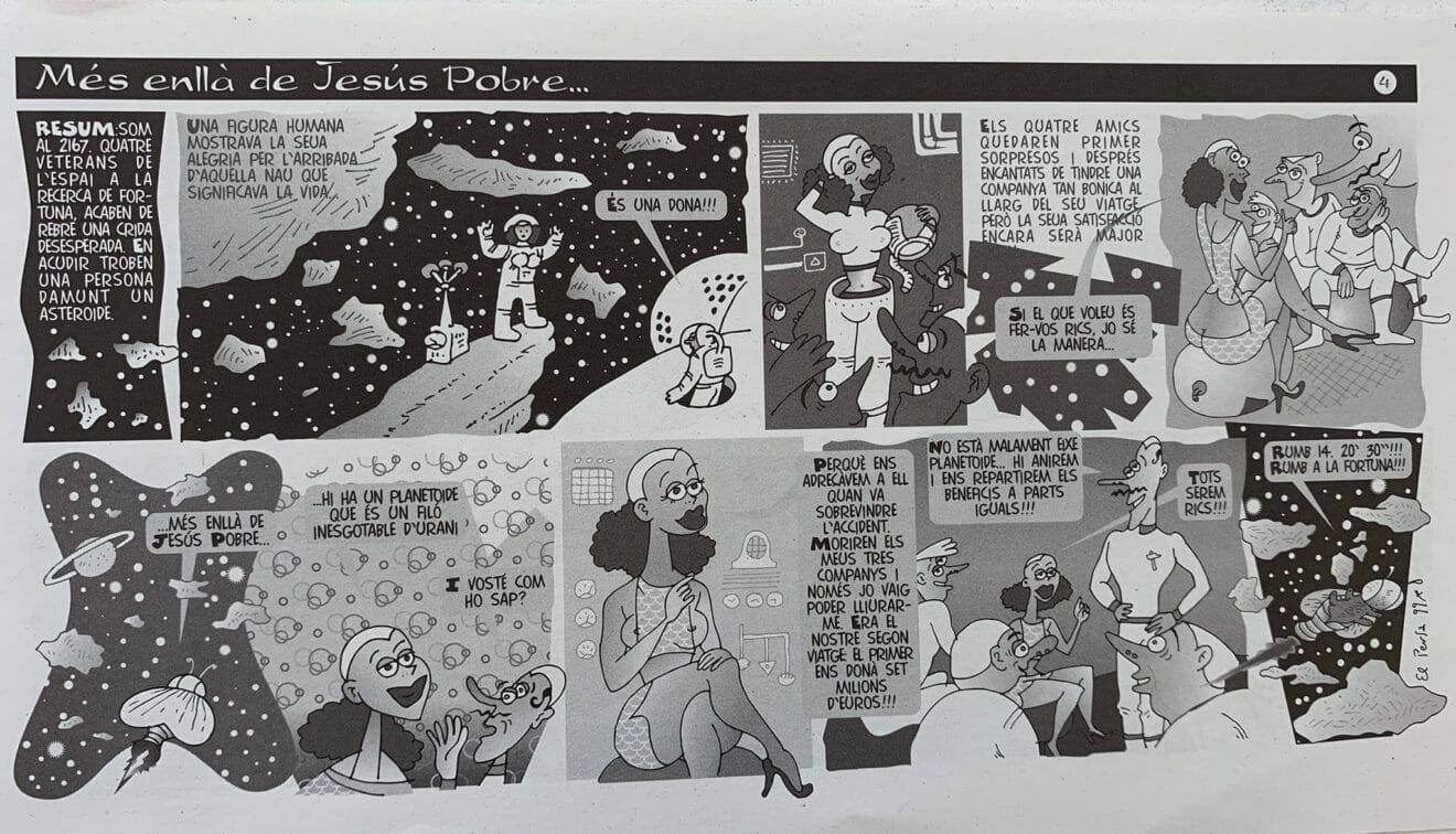 Cuarta página cómic 'Més enllà de Jesús Pobre', El Persa