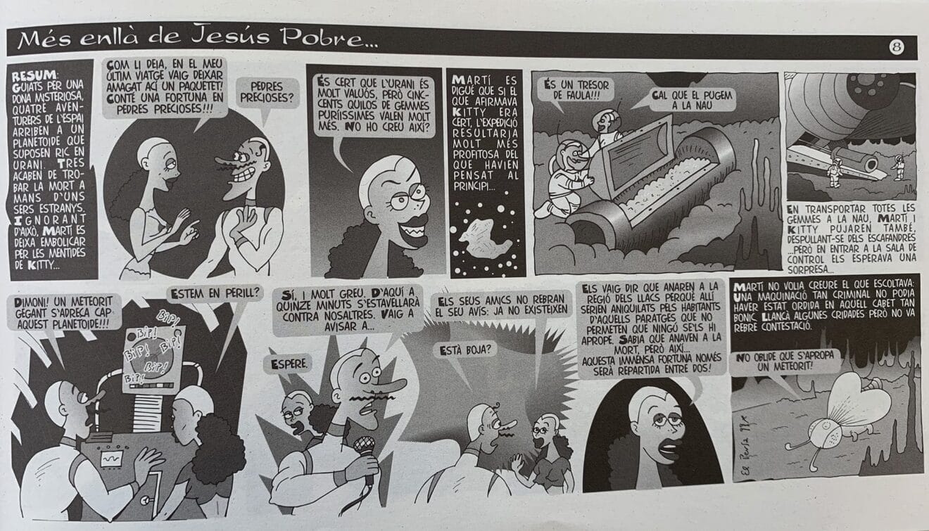 Octava página cómic 'Més enllà de Jesús Pobre', El Persa