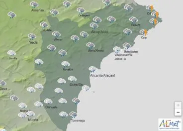 Previsión para el viernes (AEMET)