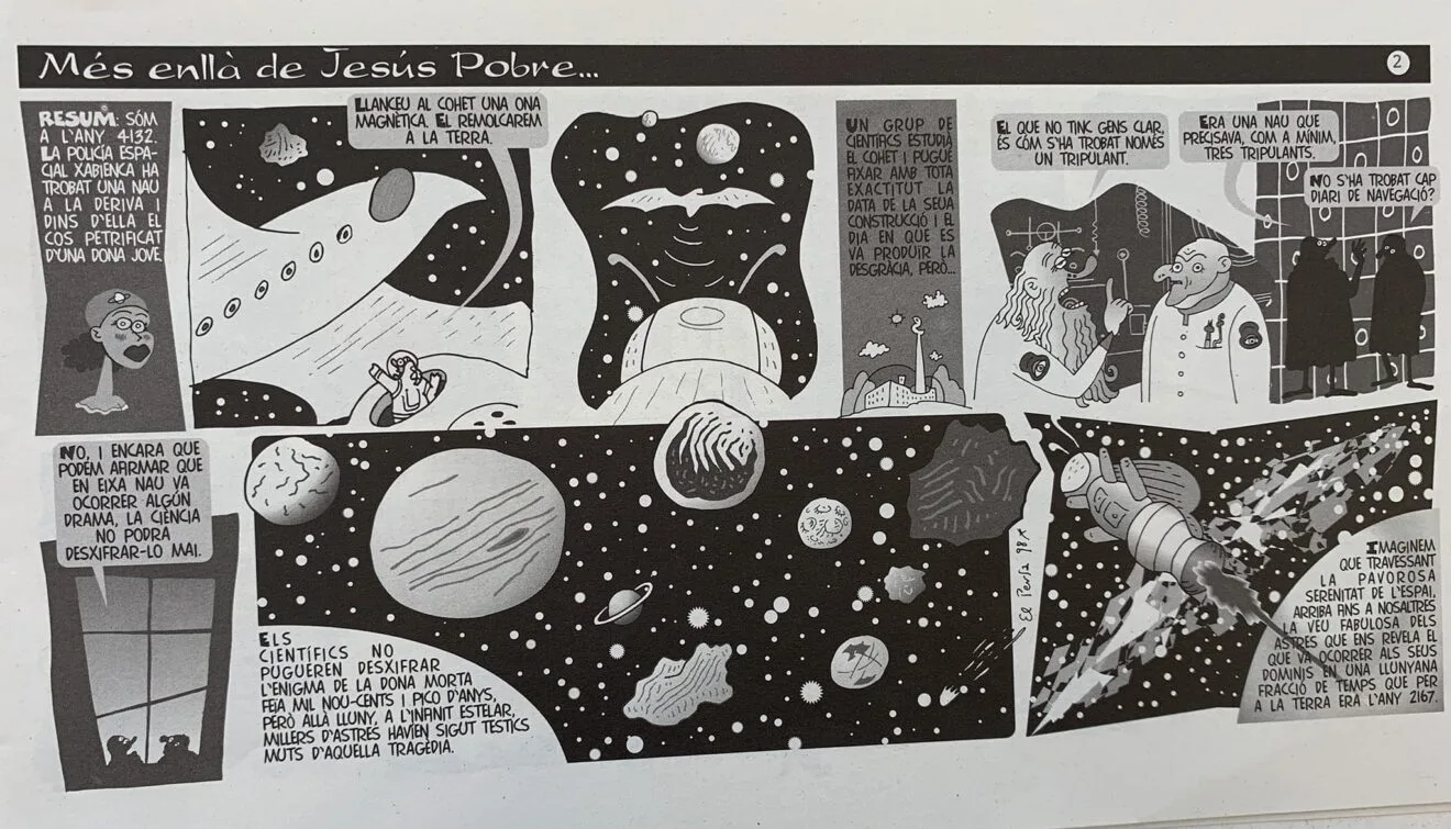 Segunda página cómic 'Més enllà de Jesús Pobre', El Persa