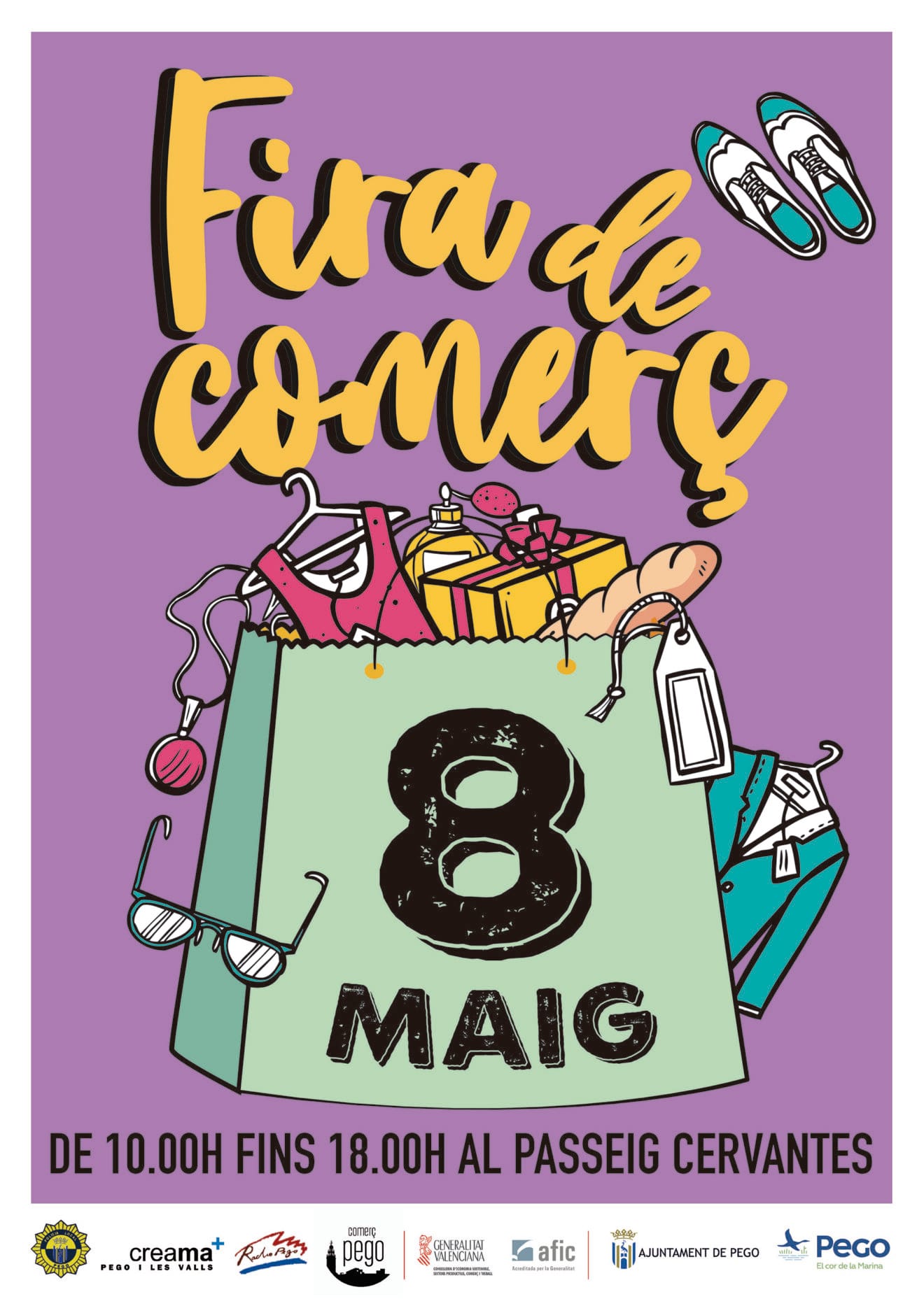 Cartel de la Fira del Comerç en Pego