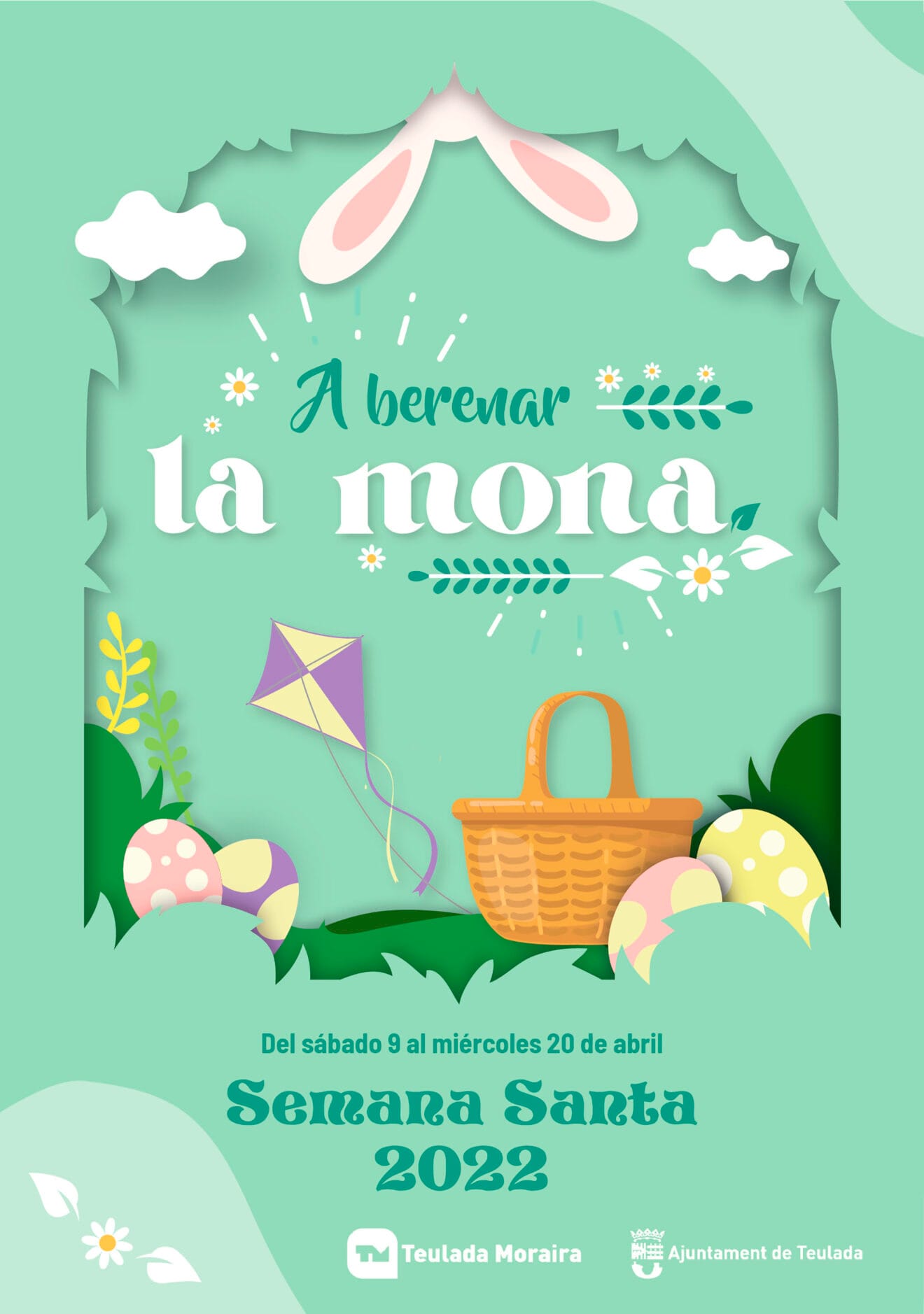 Cartel de Pascua en Teulada-Moraira