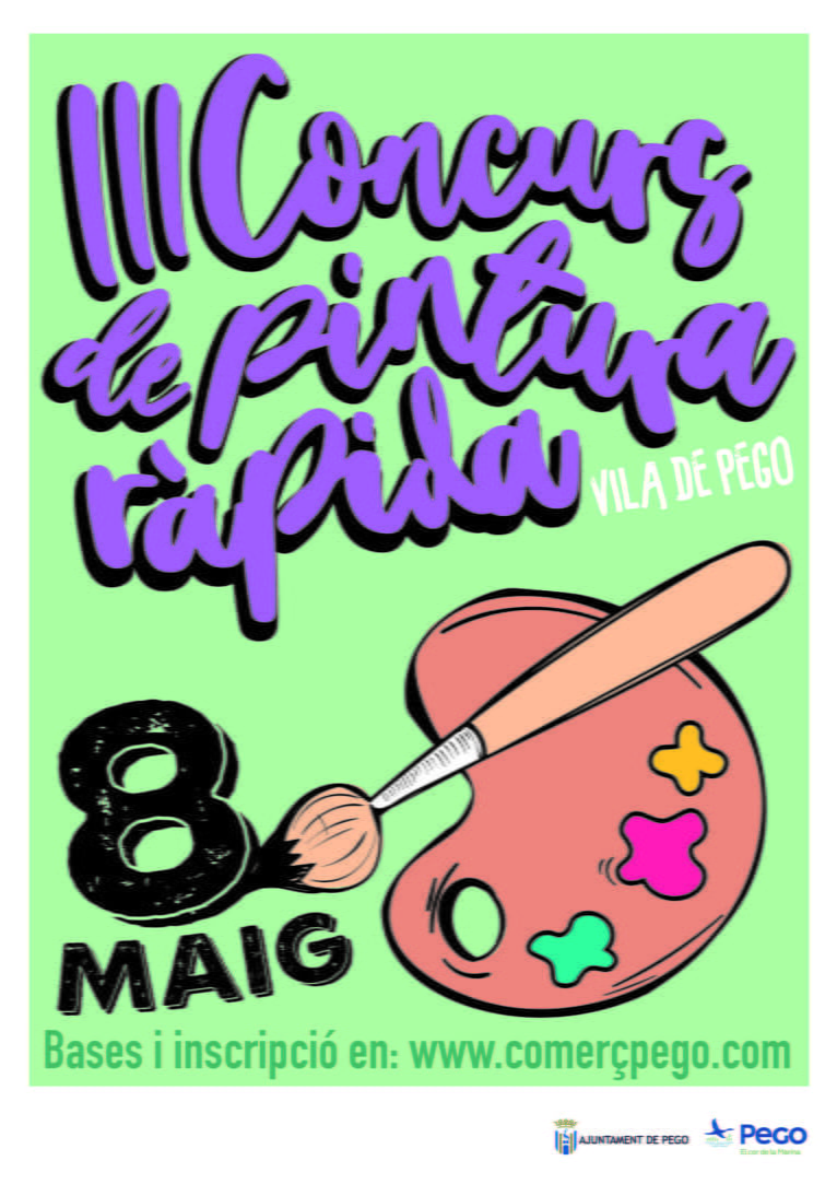 Cartel del III Concurso de Pintura Rápida en Pego