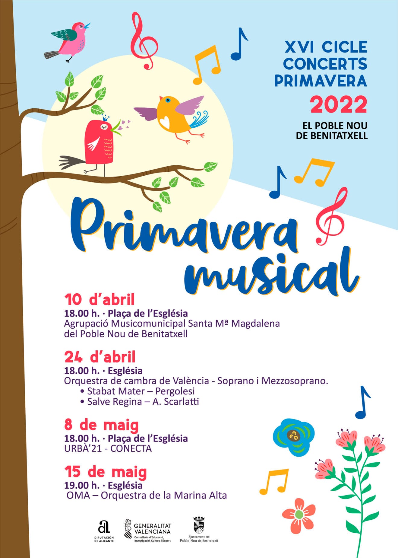 Cartel Primavera Musical en Benitatxell