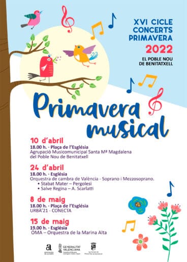 Cartel Primavera Musical en Benitatxell