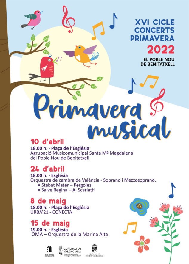 Imagen: Cartel Primavera Musical en Benitatxell