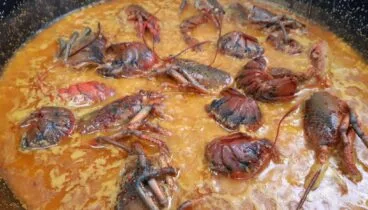 Comer arroz con bogavante en Beniarbeig