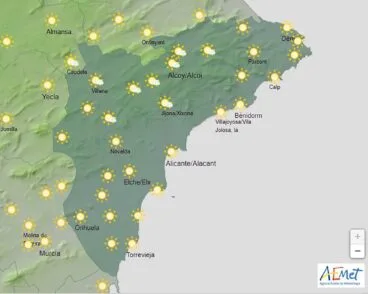 El mapa del tiempo el domingo 17 de abril