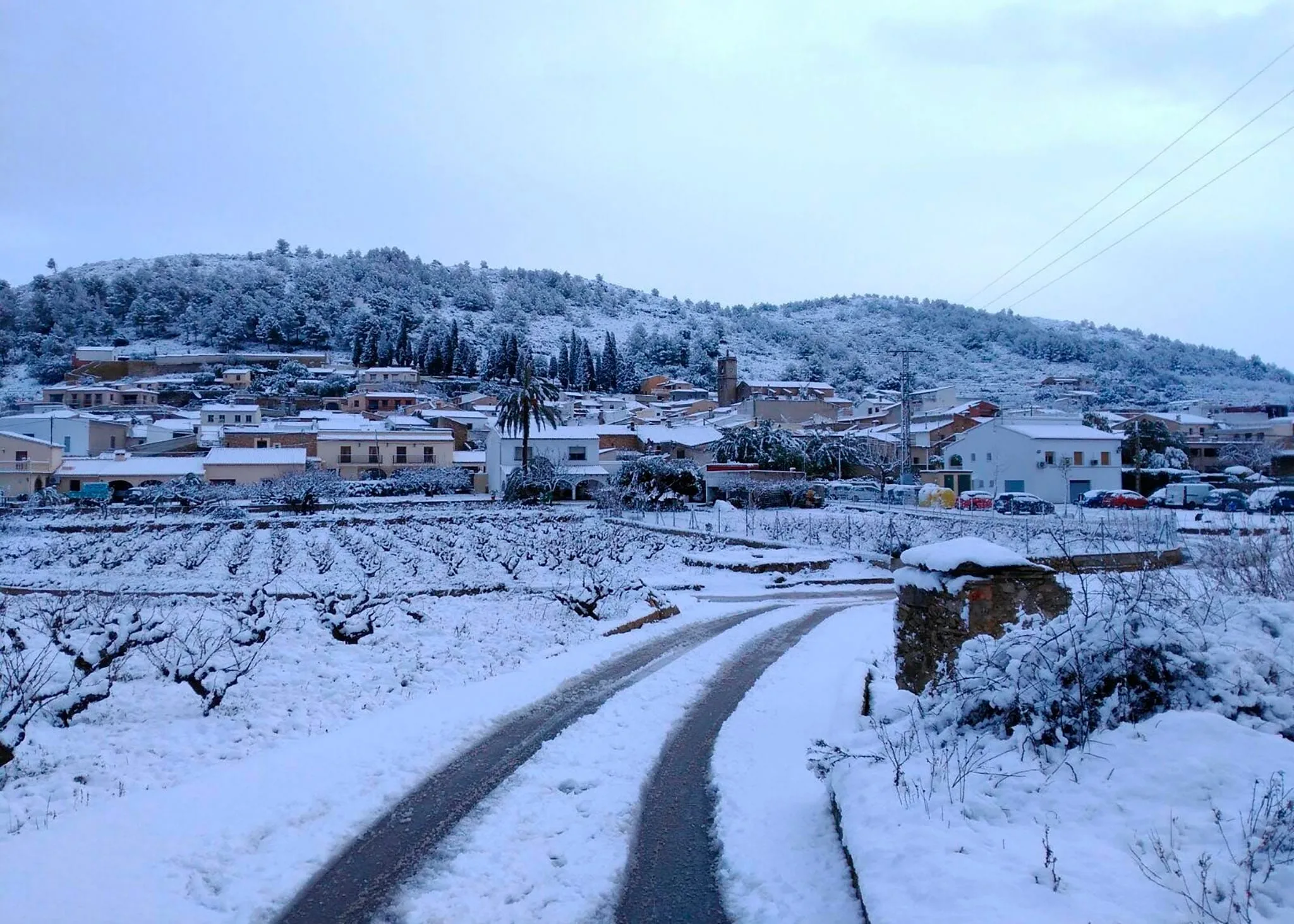 estampa invernal de lliber nevado en 2017