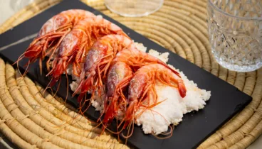 Gambas frescas, esencia marina en estado puro