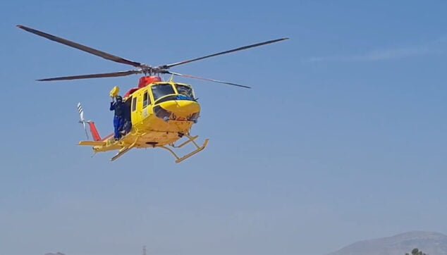 Imagem: Imagem de arquivo de um resgate de helicóptero de combate a incêndios