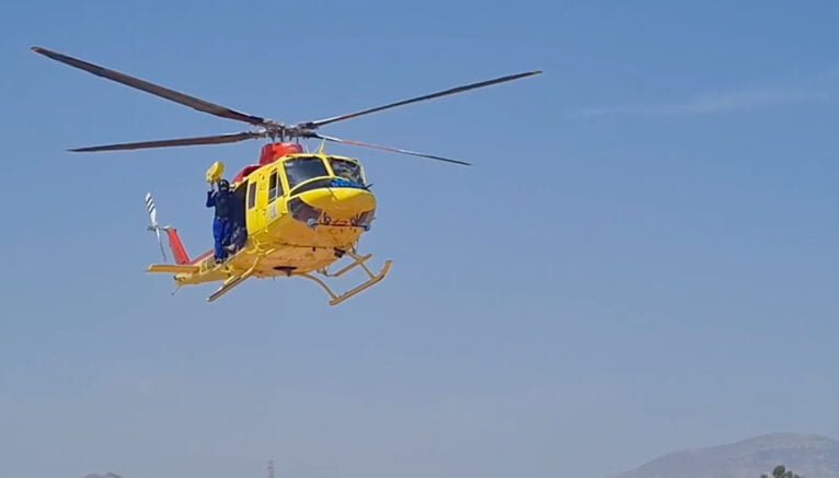 Imagen de archivo de un rescate del helicóptero de bomberos