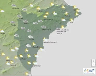Mapa del tiempo el viernes 15 de abril