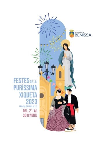 Portada del libro de Fiestas Patronales de la Puríssima Xiqueta de Benissa 2023