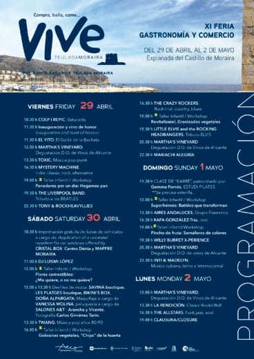 Programación ‘Vive teulada-Moraira’ 2022