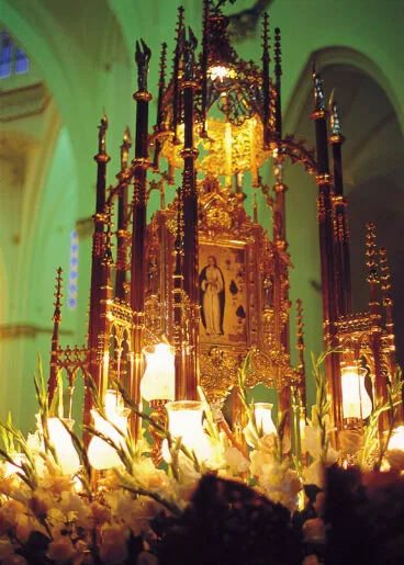 Puríssima Xiqueta en las andadas de la procesión