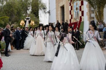 Salida del patrón de Teulada desde la Ermita de Sant Vicent