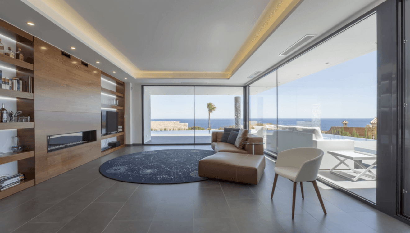 Salón con vistas - Urbimed Villas