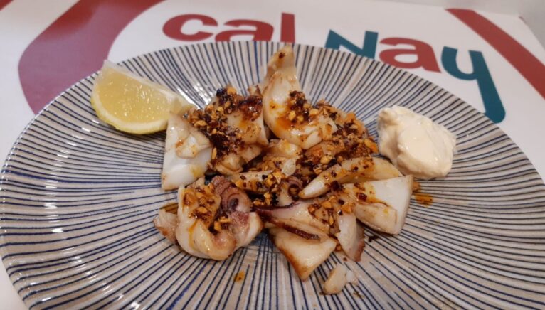 Cuttlefish with almond sauce in Cal Nay