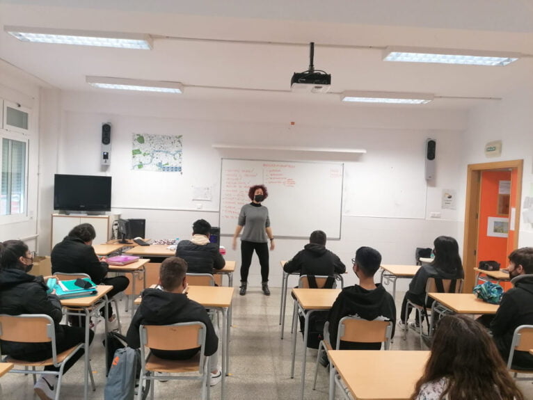 Taller de rap en una escuela