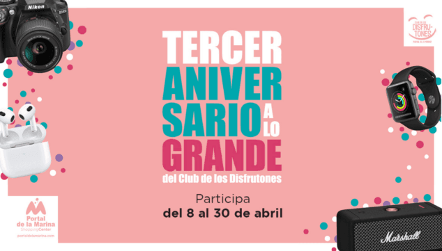 tercer aniversario a lo grande en portal de la marina