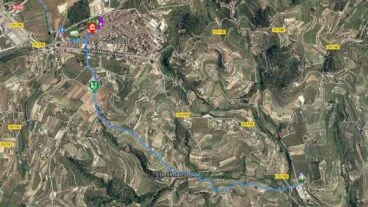 Trazado de la ruta vicentina de Teulada