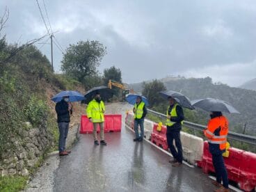 Visita del diputado de Carreteras a los municipios afectados por las lluvias