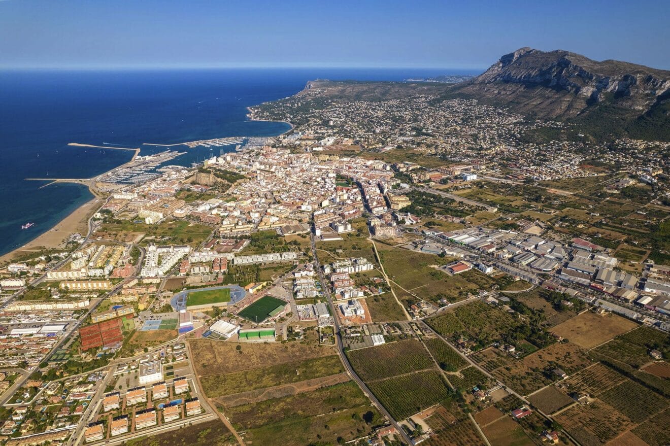 Vista aérea de Dénia