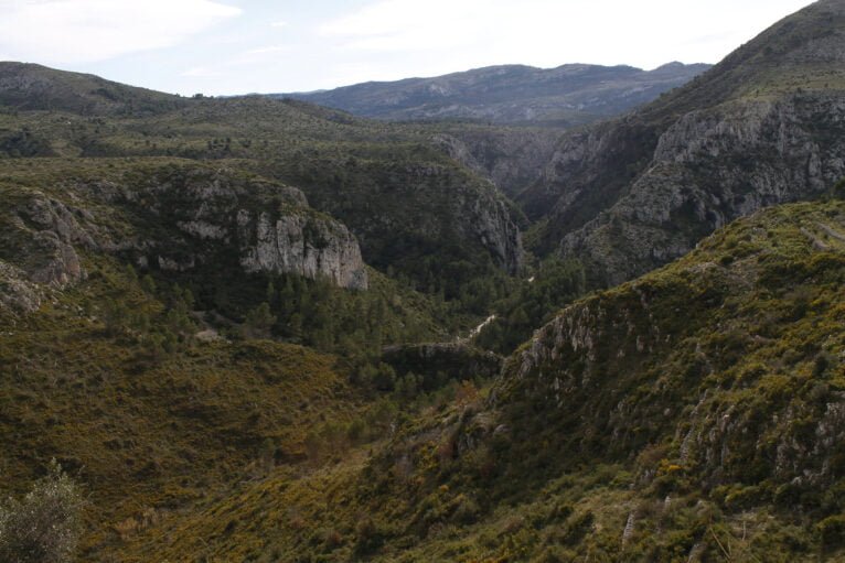 Vista del Barranc de l'Infern desde Vall d'Ebo