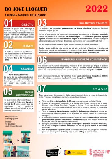 Cartel del Bo Jove Lloguer 2022