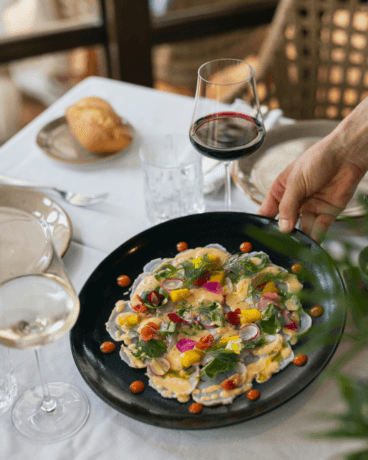 Exquisito carpaccio de la huerta