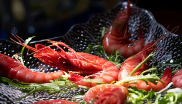 Gamba roja de Dénia fresca de la lonja local