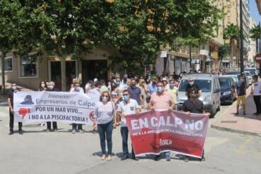 Manifestación contra la piscifactoría de Calp