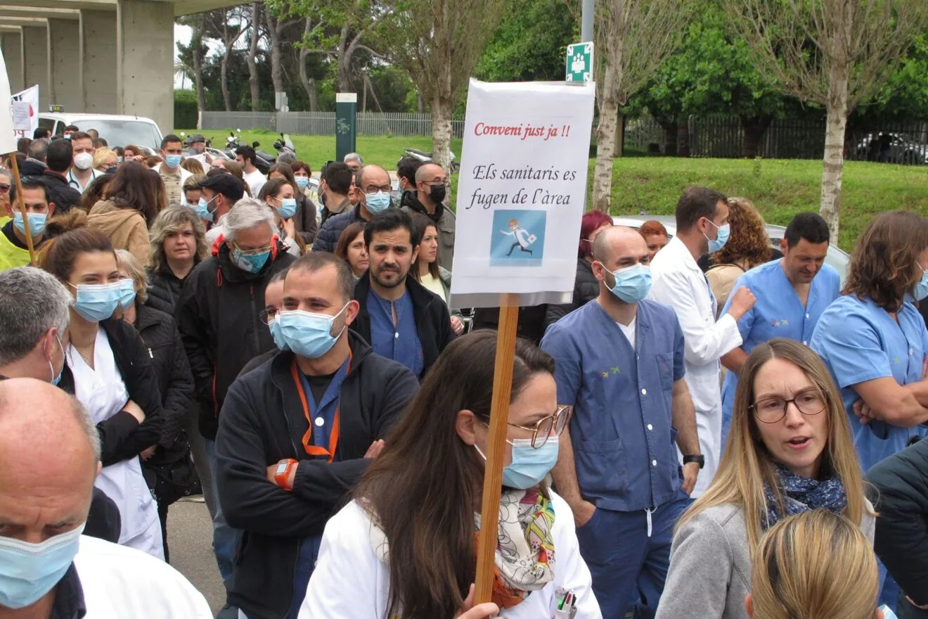 Manifestación en el Hospital de Dénia
