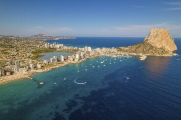 Vista panóramica de la costa de Calp