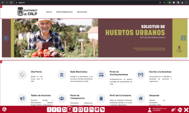 Imagen: Web accesible Ayuntamiento de Calp