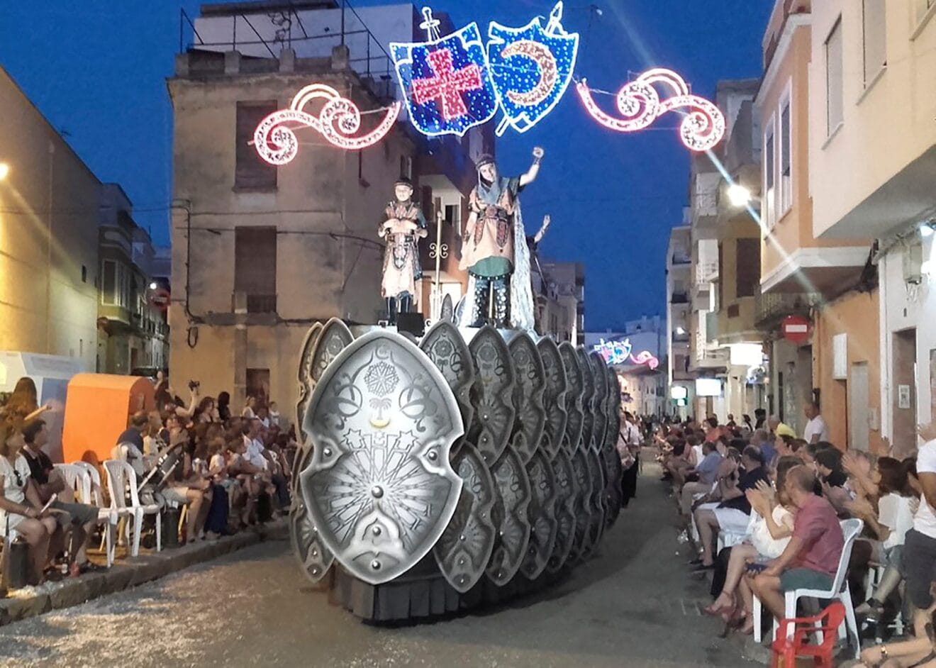 Carroza de capitanes cristianos en Pego