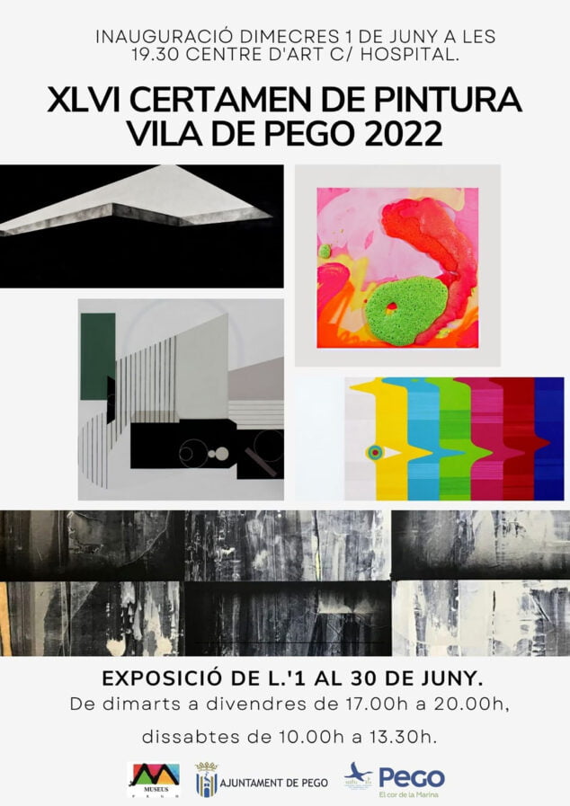 Imagen: Cartel de la exposición XLVI Certamen de Pintura Vila de Pego