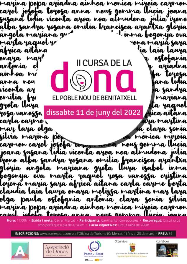 Imagen: Cartel de la II Cursa de la Dona en Benitatxell