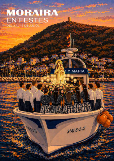 Cartel de las fiestas patronales de Moraira de este año