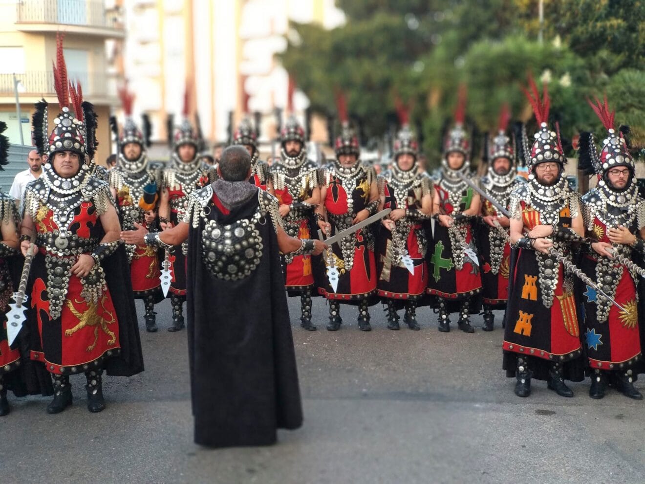 Desfile de gala del bando cristiano en Pego