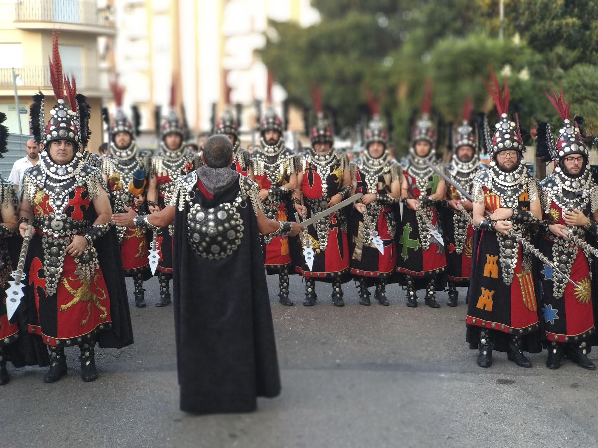 Desfile de gala del bando cristiano en Pego