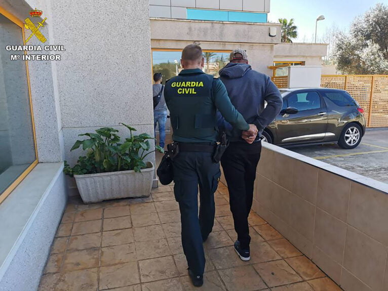 Detención del ladrón en Calp