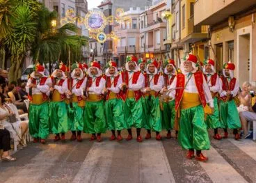 Filà mora de Pego en la entrada de Moros y Cristianos